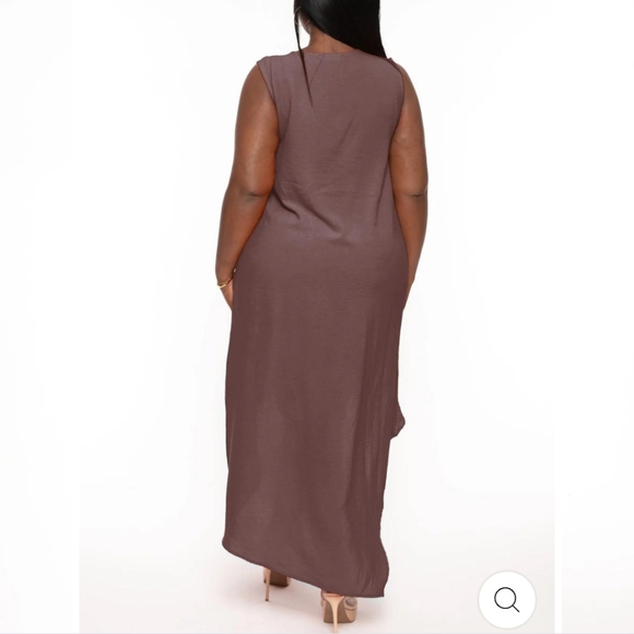 JADE by JANE High Low Sleeveless Dress in Cocoa Brown 2X NWOT - Picture 2 of 10